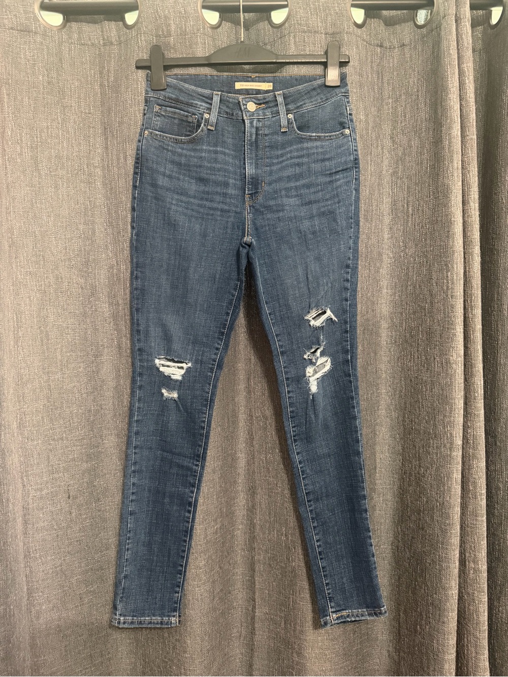 Women’s Distressed High-Rise Skinny Jeans - Blue
